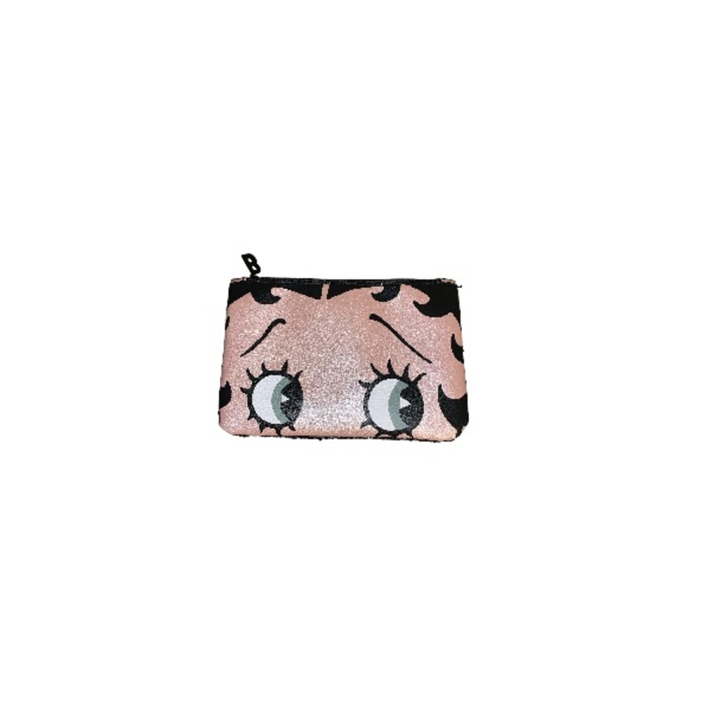 Betty Boop x Ipsy Pearlescent Cosmetics Pouch with Black Sequin Back
